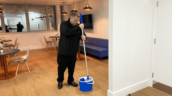 mopping office floors in Luton